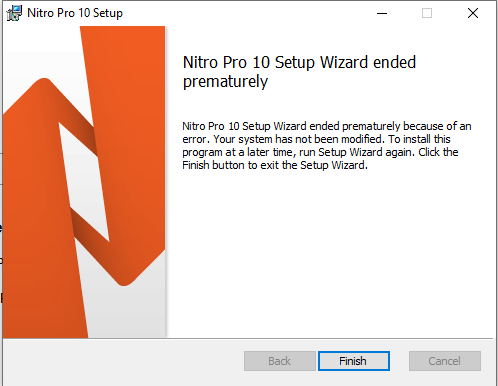 forticlient setup wizard ended prematurely
